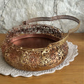 Dual Colored Metal Basket- Copper Gold