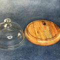 Wooden Cake Stand With Glass Dome
