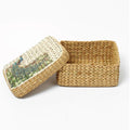 Peacock Seagrass Lid Box