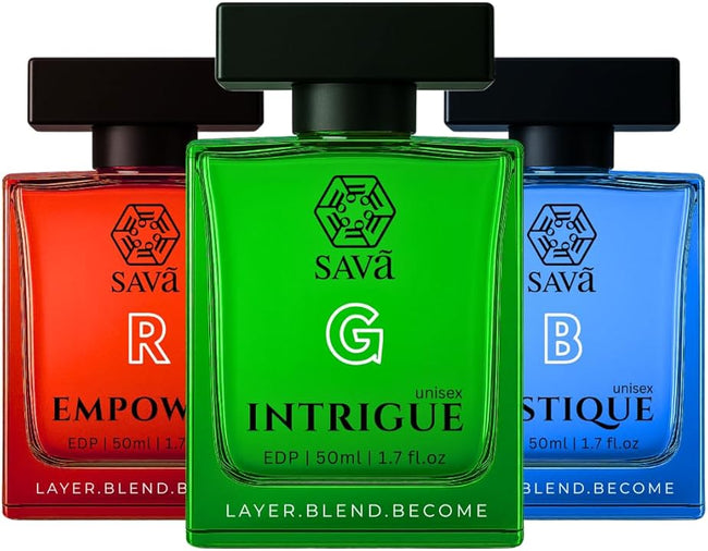 RGB Luxury Perfume Layering Gift Set | 3 Scents Create 7 Signature Fragrances