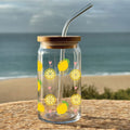 Glass Tumbler Lemon Design