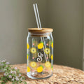 Glass Tumbler Lemon Design
