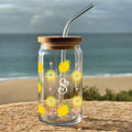 Glass Tumbler Lemon Design
