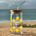Glass Tumbler Lemon Design