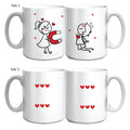 Personalised Couple Mugs - Love MagnetSet of 2