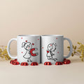 Personalised Couple Mugs - Love MagnetSet of 2