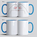 Customized Couple Heart Hands Mug Set of 2
