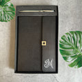 Premium Button Closure Diary - Monogram