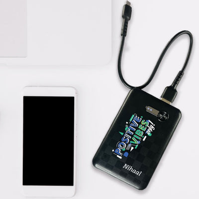 Personalized Positive Vibes Power Bank
