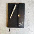 Premium Button Closure Diary - Monogram