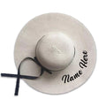Wide Brim Beach Hat -Your Name