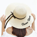 Wide Brim Beach Hat -Your Name