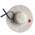 Wide Brim Beach Hat Name Heart