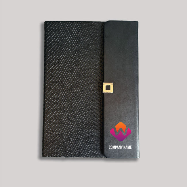Premium Button Closure Diary - Your Logo