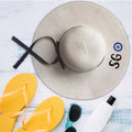 Wide Brim Beach Hat Your Initial