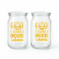 Glass Jars Set of 2 - Tea & Coffee