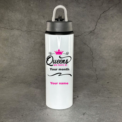 Queens Are Born Water Bottle