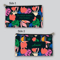 Personalized Flower Pattern Pencil Pouch