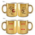 Metallic Color Couple Mugs - Love Magnet