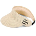 Beach Visor Hat Your Initial
