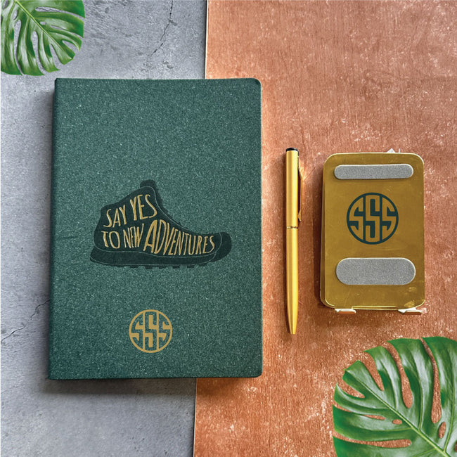 Monogram - Gift Set 3 in 1-Green/Gold