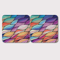 Placemats, Coaster and Trivet Set - Abstract Colorful Pattern