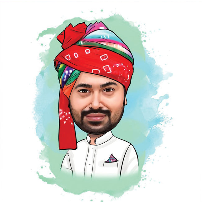Digital Color Caricature for 1 Person