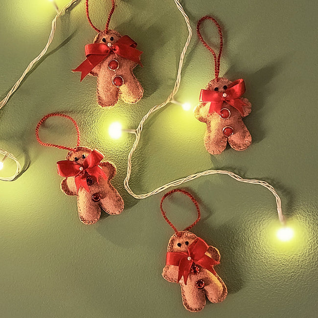 Ginger Bread Man Ornament - Set of 4