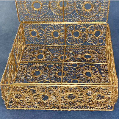 Metal Square Crochet Box