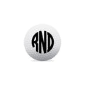 Monogram Golf Balls Set of 3 - Personalized Initial Design
