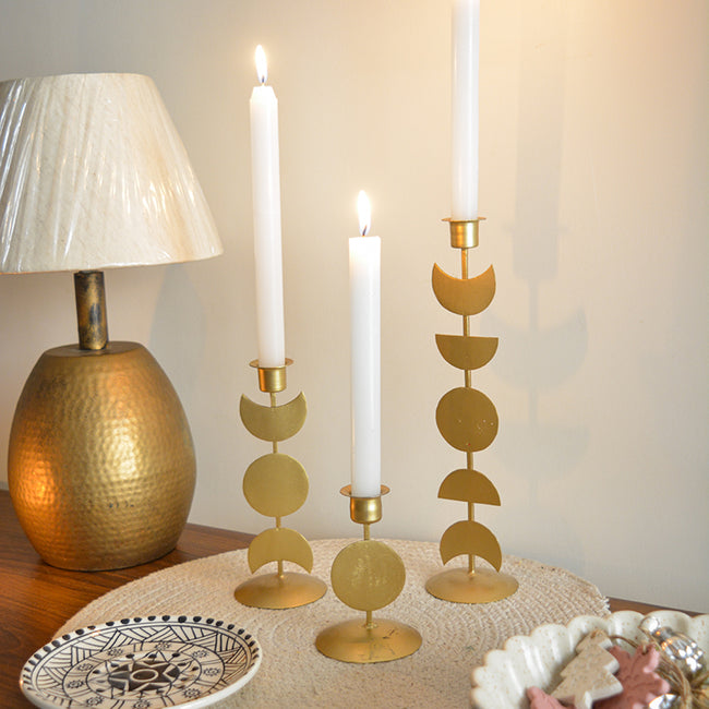 Lunar Candle Stand Set of 3
