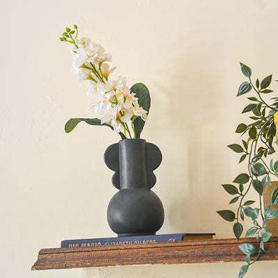 Oasis Black Stoneware Vase (Set of 2)
