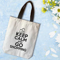 "Keep Calm" Canvas Tote Bag | Stress Relief Motivational Quote