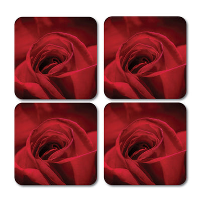 Single Flower Pattern Coaster - Set of 4