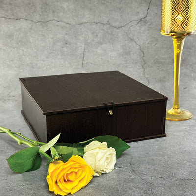 Sleek Wooden Hamper Box