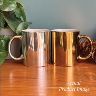 Metallic Color Couple Mugs - Initial And Name