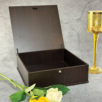 Sleek Wooden Hamper Box