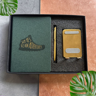 Monogram - Gift Set 3 in 1-Green/Gold