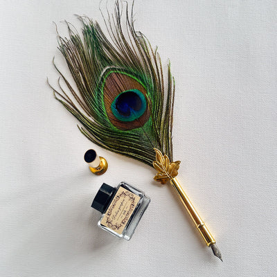 Submarine Peacock Feather Calligraphy Pen Set