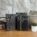 Textured Black Hamper Boxes - Set of 3
