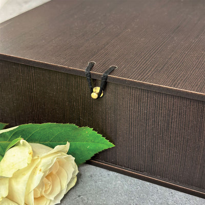 Sleek Wooden Hamper Box