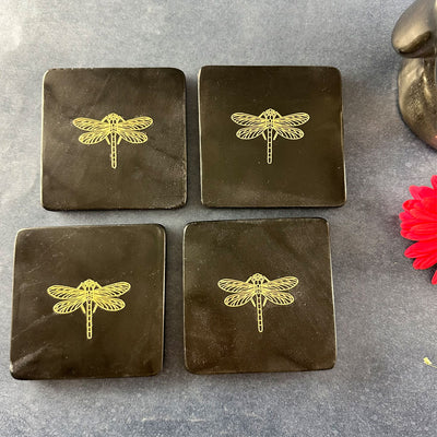 Dragonfly Marble Coasters