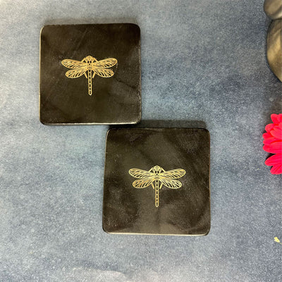 Dragonfly Marble Coasters