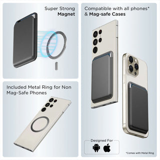 Magnetic Leatherite Phone Wallet - Umbrella Teddy