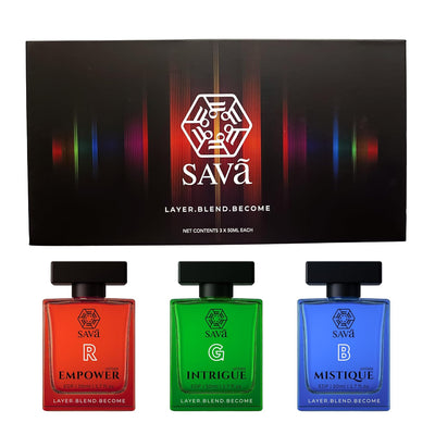 RGB Luxury Perfume Layering Gift Set | 3 Scents Create 7 Signature Fragrances