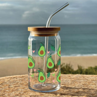 Glass Tumbler Avocado Print