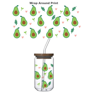 Glass Tumbler Avocado Print