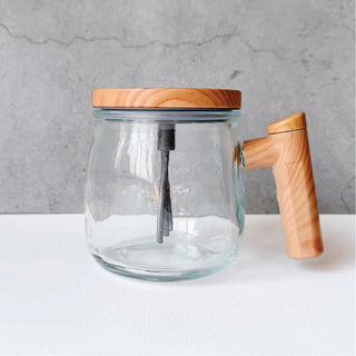 Initial & Name Self Stirring Glass Coffee Mug