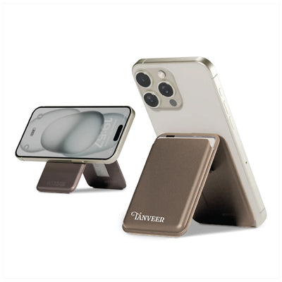 Magnetic Leatherite Phone Wallet - Your Name