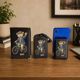 Personalised Rakhi Gift Box – Passport Cover, MagSafe Mobile Wallet & Luggage Tag